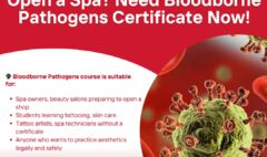 Open a Spa? Need Bloodborne Pathogens Certificate Now!