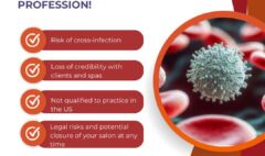 LACK OF BLOODBORNE PATHOGENS CERTIFICATION = RISKS IN YOUR PROFESSION!